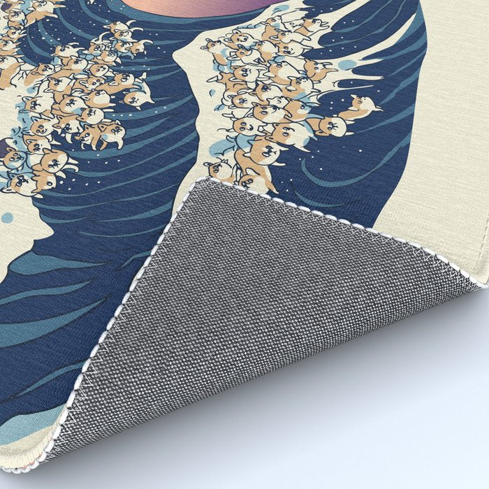 The Great Wave of Corgis Rug Gallery Image 4