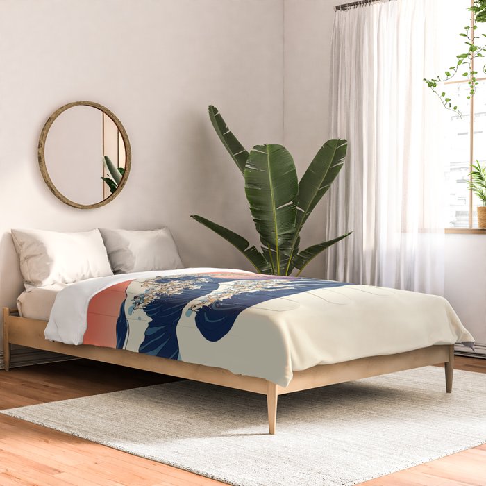 The Great Wave of Corgis Comforter Gallery Image 2