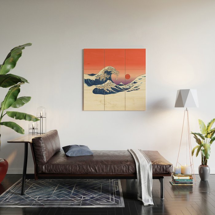 The Great Wave of Corgis Wood Wall Art Gallery Image 2