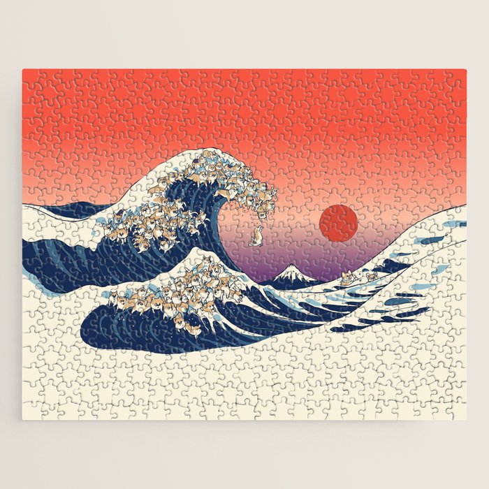 The Great Wave of Corgis Jigsaw Puzzle Gallery Image 1