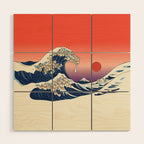 The Great Wave of Corgis Wood Wall Art Gallery Image 1