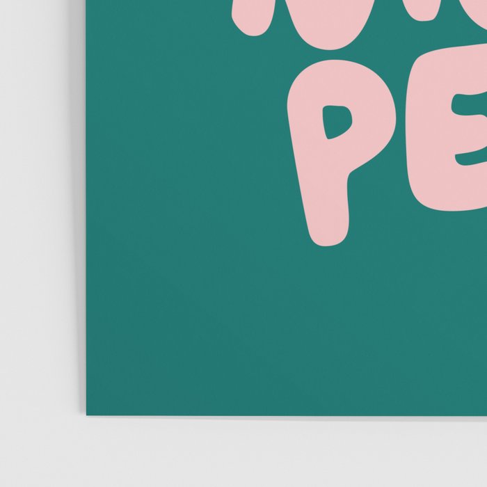 Work Hard and Be Nice to People in Green and Peach Pink Poster Gallery Image 3