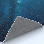 Blue White Milky Way Galaxy At Night Stars At Night Black Trees Silhouette Rug Gallery Image 4