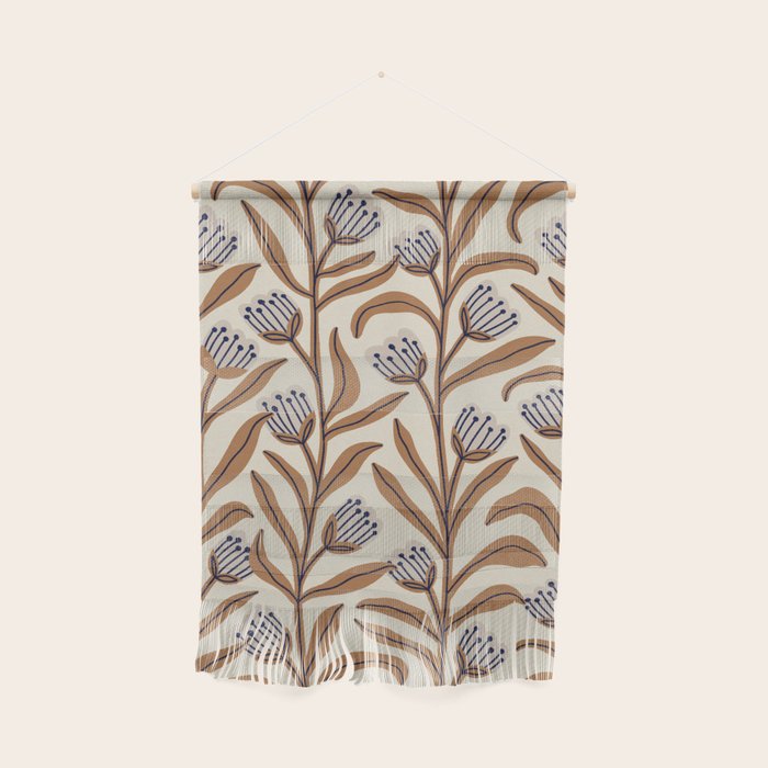 Bellflower Pattern / Brown, Ivory & Grey Wall Hanging Gallery Image 1