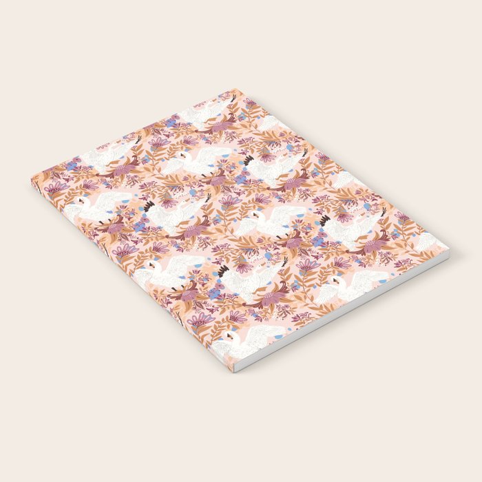 Elegant Swans in Bloom Notebook Gallery Image 1