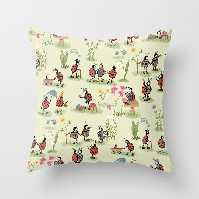 A Ladybug Life Throw Pillow