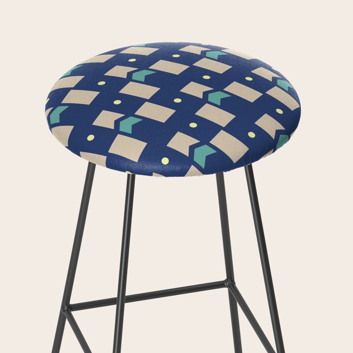Art Deco Geometric Pattern 272 Stool Gallery Image 2
