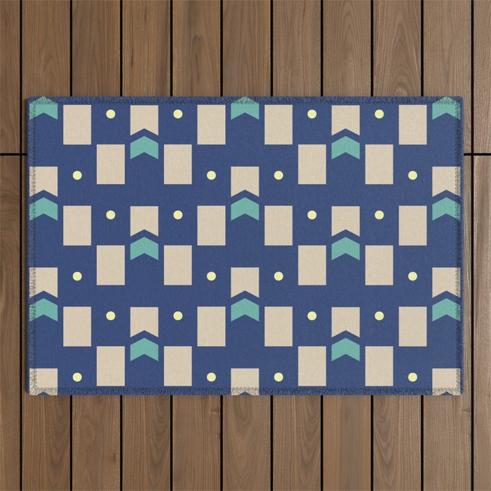 Art Deco Geometric Pattern 272 Outdoor Rug Gallery Image 1