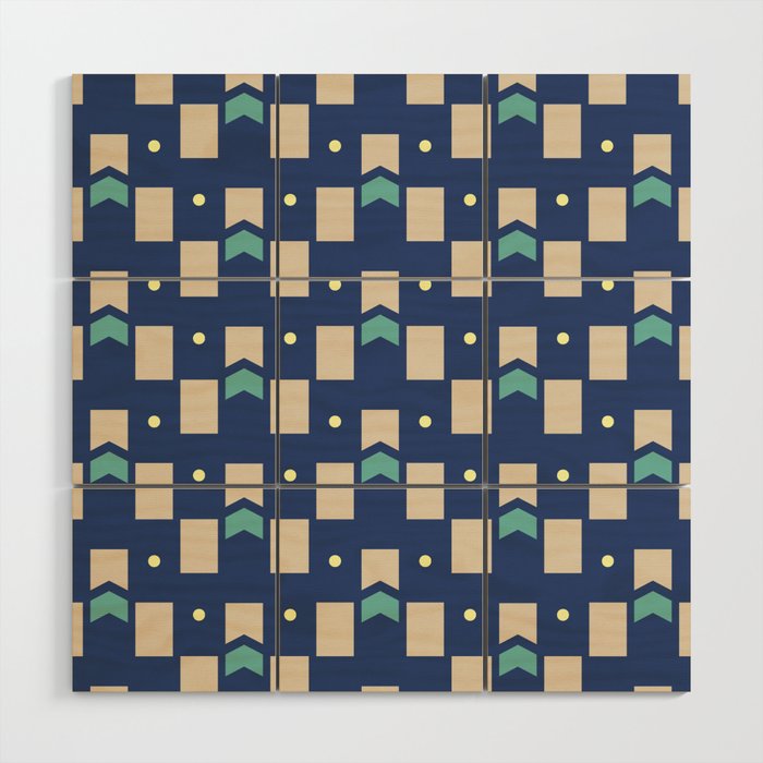 Art Deco Geometric Pattern 272 Wood Wall Art Gallery Image 1