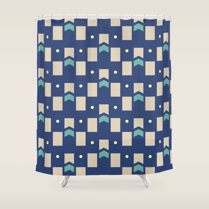 Art Deco Geometric Pattern 272 Shower Curtain Gallery Image 1