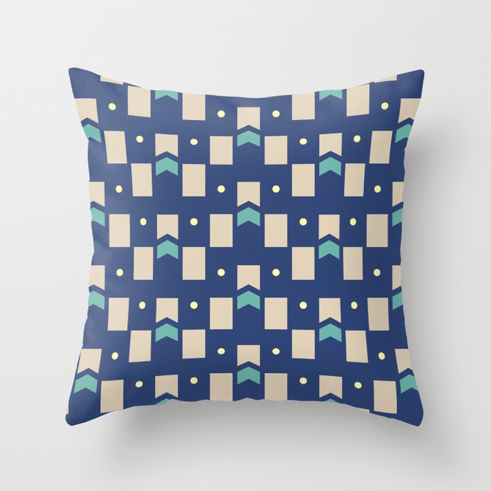 Art Deco Geometric Pattern 272 Throw Pillow Gallery Image 1