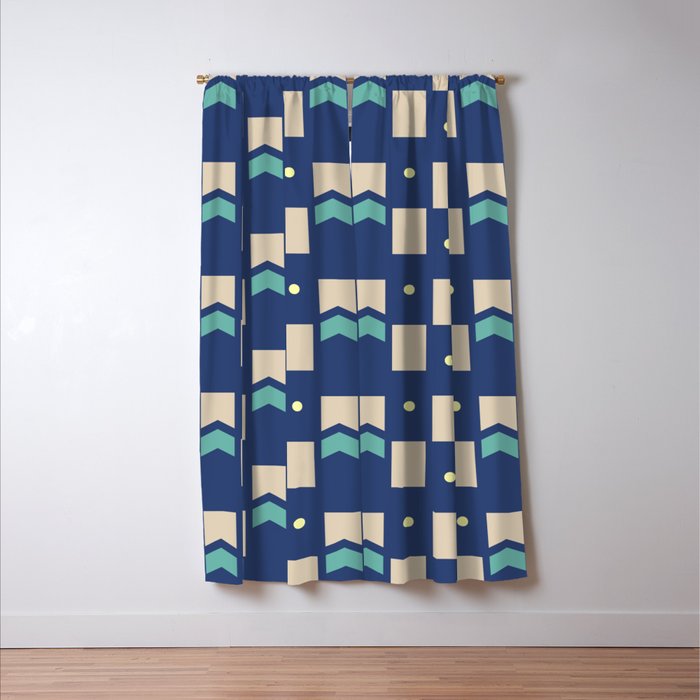 Art Deco Geometric Pattern 272 Window Curtain Gallery Image 3