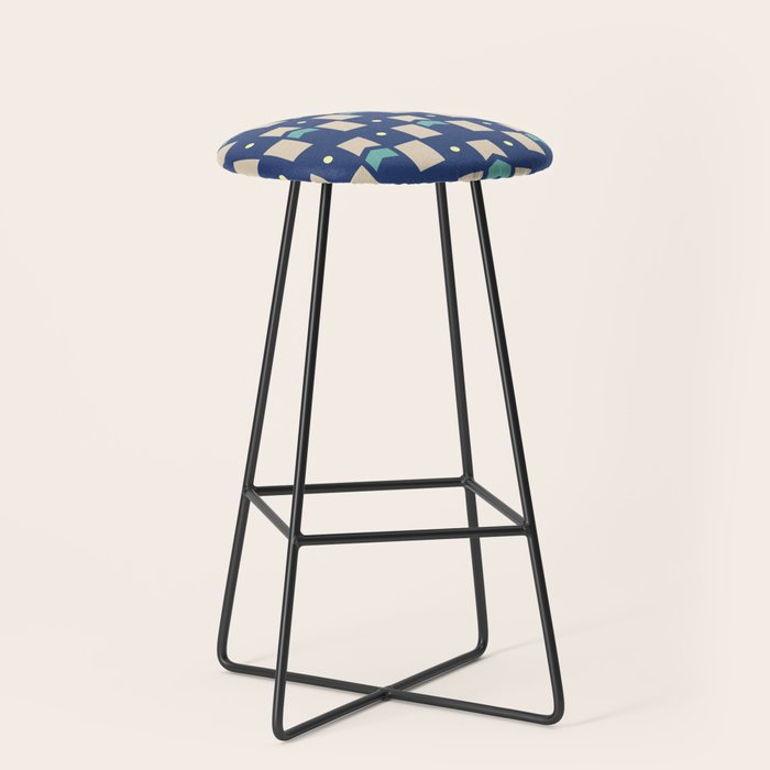 Art Deco Geometric Pattern 272 Stool Gallery Image 1