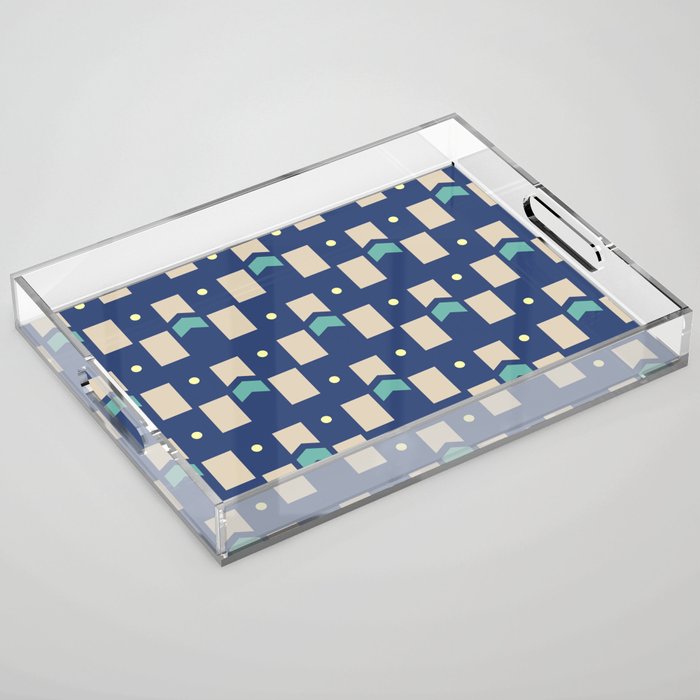 Art Deco Geometric Pattern 272 Acrylic Tray Gallery Image 1