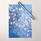 Vincent Van Gogh Almond BlossomS Blue Wrapping Paper Gallery Image 1
