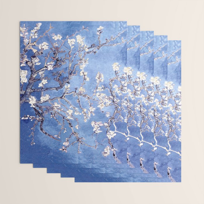 Vincent Van Gogh Almond BlossomS Blue Wrapping Paper Gallery Image 3
