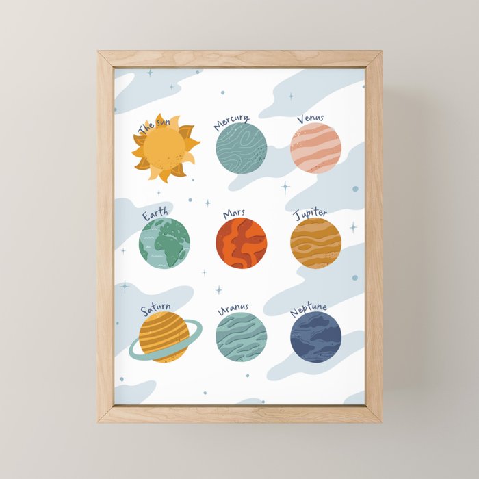 Planets of The Solar System Mini Art Print Gallery Image 1