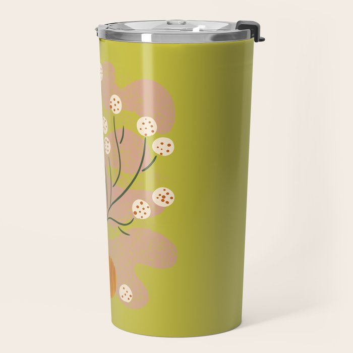 Round Flower Still Life Travel Mug Gallery Image 2