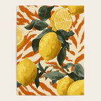 Bold Lemon Citrus Pattern Poster Gallery Image 4