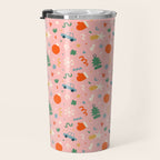 Retro christmas decoration art pattern Travel Mug Gallery Image 3