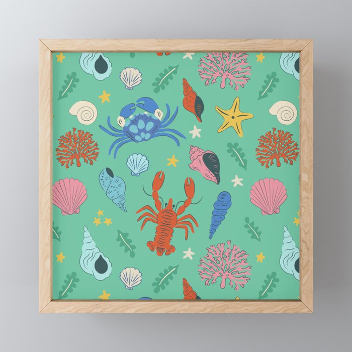 Crustaceans Seashells Mini Art Print Gallery Image 1