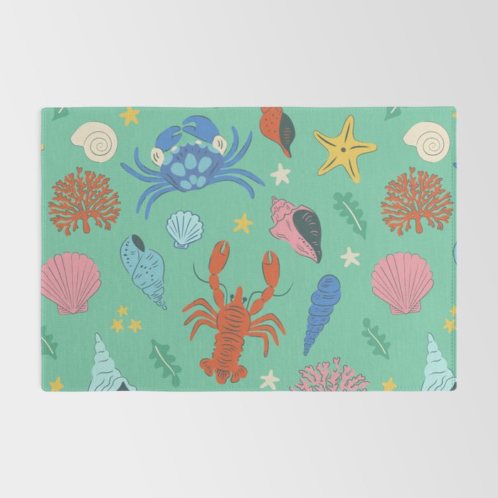 Crustaceans Seashells Rug Gallery Image 2
