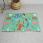 Crustaceans Seashells Rug Gallery Image 1