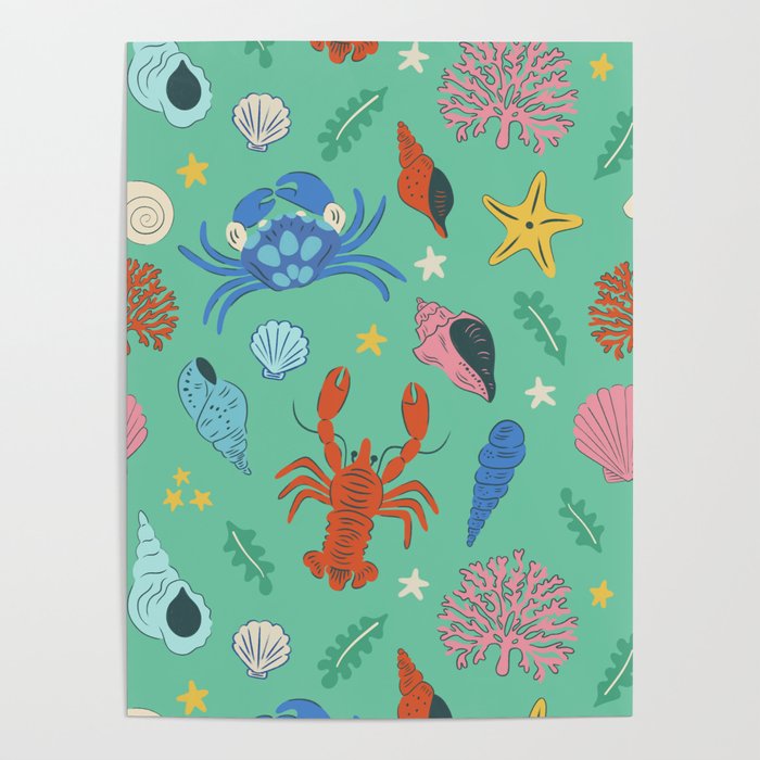 Crustaceans Seashells Poster Gallery Image 4