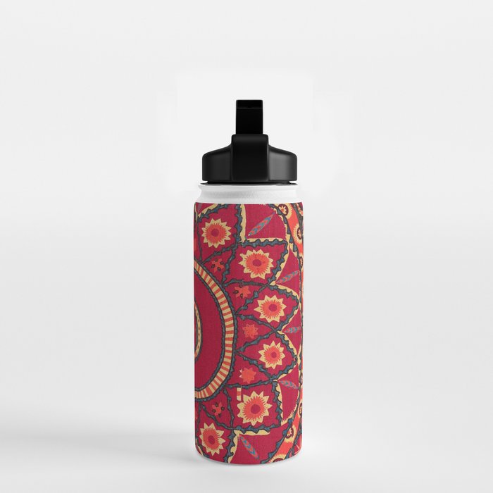 Pskent Suzani Uzbekistan Embroidery Print Water Bottle Gallery Image 2