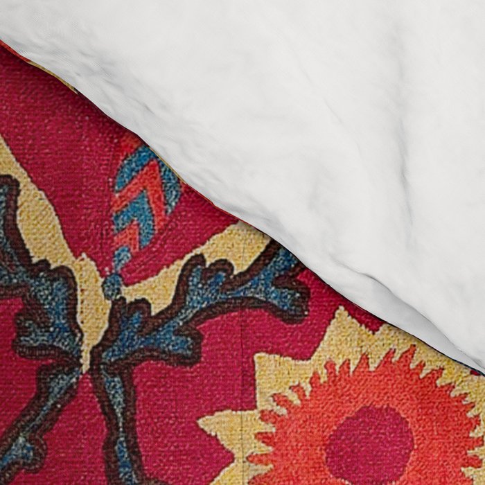 Pskent Suzani Uzbekistan Embroidery Print Comforter Gallery Image 4