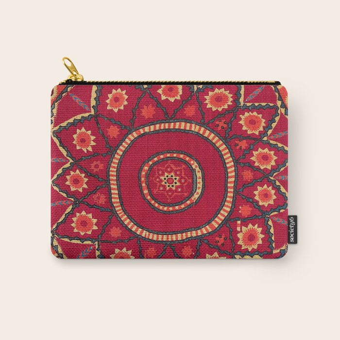 Pskent Suzani Uzbekistan Embroidery Print Carry All Pouch Gallery Image 1