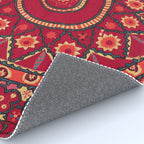Pskent Suzani Uzbekistan Embroidery Print Rug Gallery Image 4