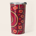 Pskent Suzani Uzbekistan Embroidery Print Travel Mug Gallery Image 2