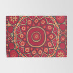 Pskent Suzani Uzbekistan Embroidery Print Rug Gallery Image 2