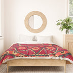 Pskent Suzani Uzbekistan Embroidery Print Duvet Cover Gallery Image 3