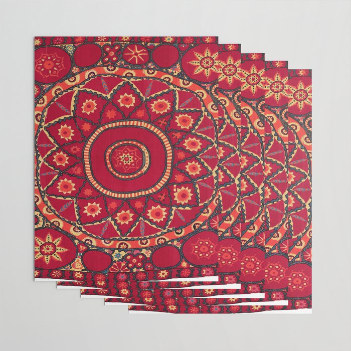 Pskent Suzani Uzbekistan Embroidery Print Wrapping Paper Gallery Image 3