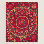 Pskent Suzani Uzbekistan Embroidery Print Jigsaw Puzzle Gallery Image 1