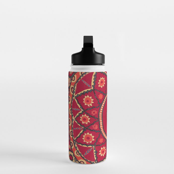 Pskent Suzani Uzbekistan Embroidery Print Water Bottle Gallery Image 3
