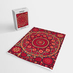 Pskent Suzani Uzbekistan Embroidery Print Jigsaw Puzzle Gallery Image 2