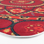 Pskent Suzani Uzbekistan Embroidery Print Bath Mat Gallery Image 3