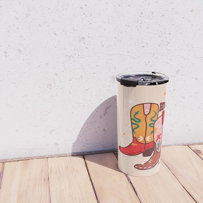 Howdy! Cowboy Boots Travel Mug Gallery Image 4