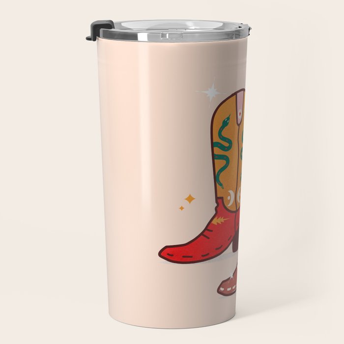 Howdy! Cowboy Boots Travel Mug Gallery Image 3