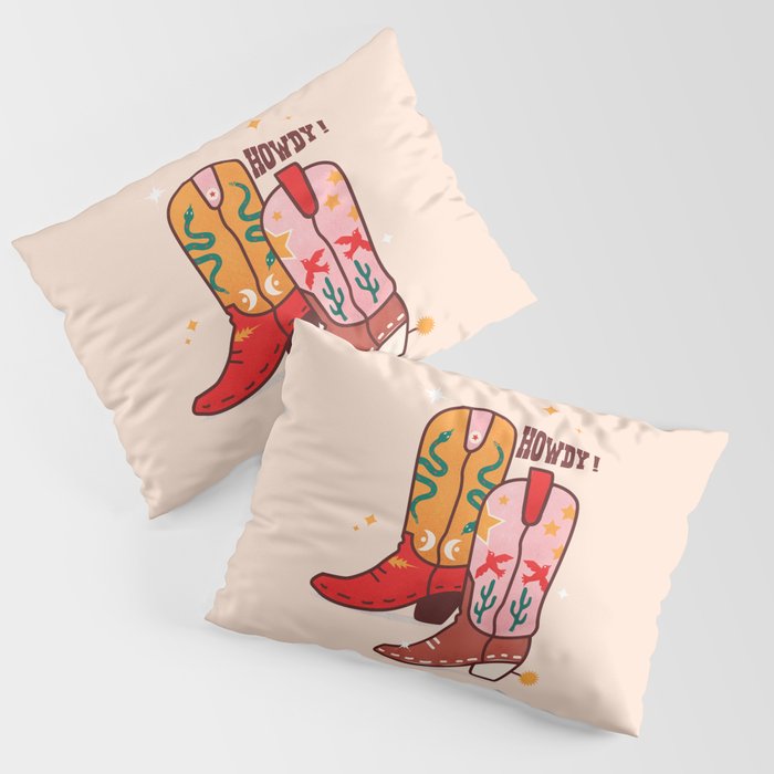 Howdy! Cowboy Boots Pillow Sham Gallery Image 3