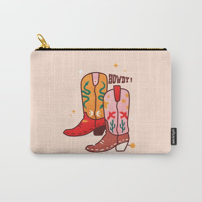 Howdy! Cowboy Boots Carry All Pouch Gallery Image 1