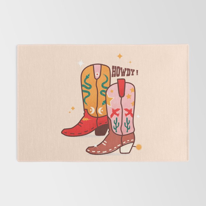 Howdy! Cowboy Boots Rug Gallery Image 2