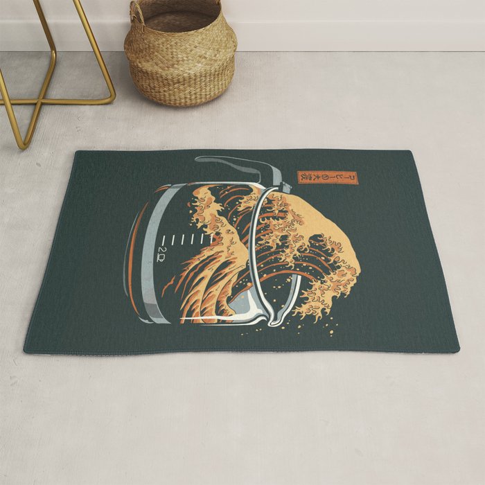 The Great Wave of Coffee Rug Gallery Image 1