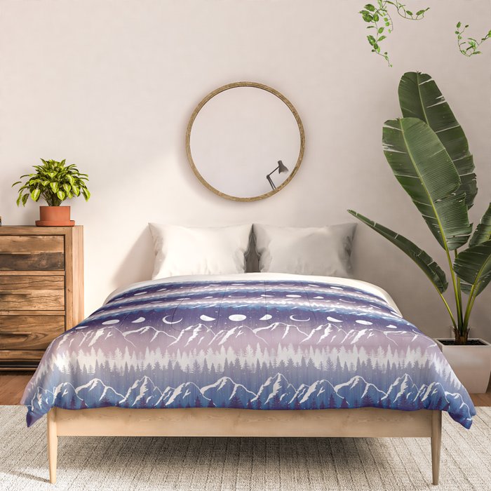 Mountains & Moons Stripe Comforter Gallery Image 3