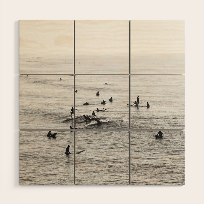 Everyone Is Here - Modern Surf Photograph Wood Wall Art Gallery Image 1