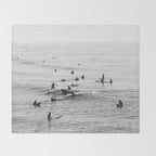 Everyone Is Here - Modern Surf Photograph Throw Blanket Gallery Image 2