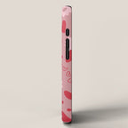 Hearts and Flowers on Tea Rose Pink iPhone Case Gallery Image 2